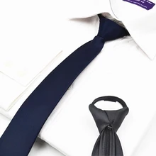 5 см тонкий галстук на молнии сплошной цвет мужские тонкие галстуки полиэстер гладкие атласные мужские галстуки