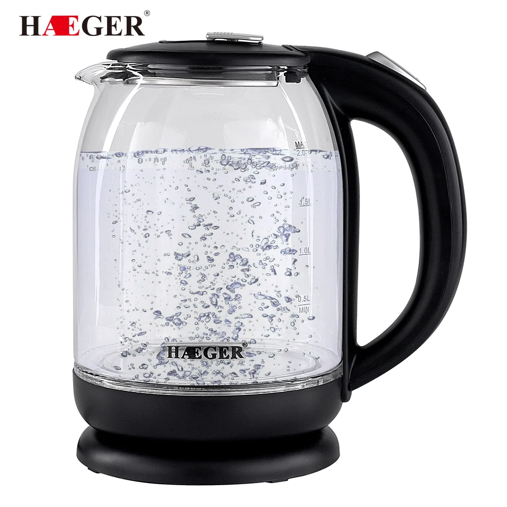 

2L Colorful Electric Kettle Glass 2000W Household Quick Heating Electric Boiling Pot HAEGER
