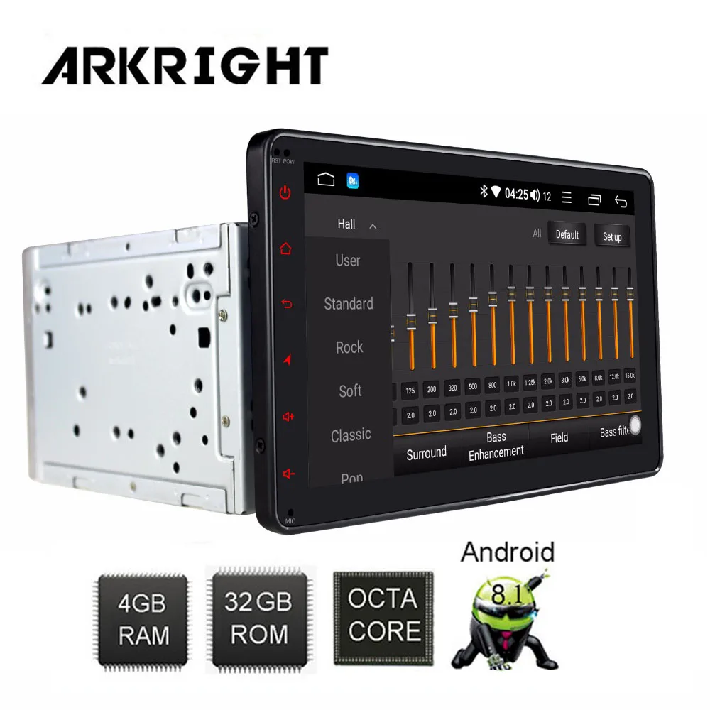 Discount ARKRIGHT 8" Android Car Radio Audio Stereo 4+32GB Android 8.1 Car Multimedia Player For Toyota car Player built-in DSP 1