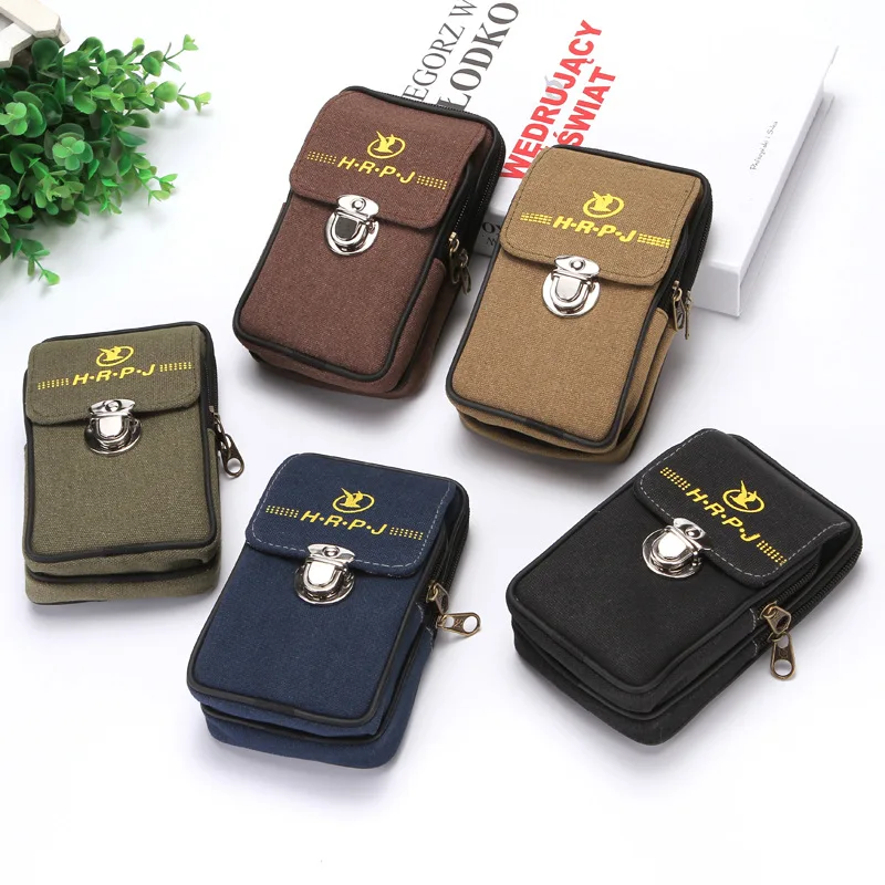 

Men Waist Bag Money Belt Men Wear Fanny Pack High Quality Canvas Phone Bum Bag Fanny Small Pocket Casual Male Waist Pouch