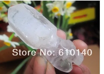 

NATURAL WHITE Quartz Crystal Carved Wand/Point Skull Healing-FREE SHIPPINGa32