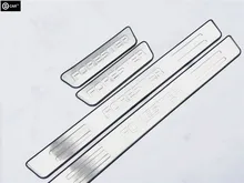 stainless steel welcome pedal for 09/10/11/12/13 forester threshold trim exterior door sill strip decoration protect cover stick