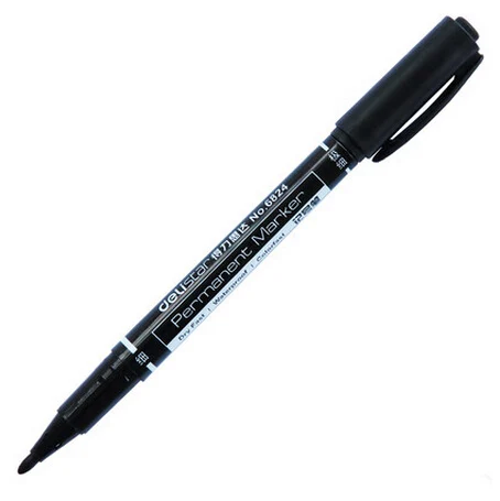 Высокое качество креативная двойная маркер Перманентная черная чернильная ручка канцелярские принадлежности(tt-4382