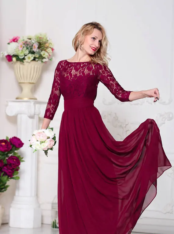 Modest lace bridesmaid dresses Clearance