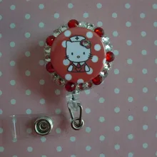 Рисунок «Hello Kitty» медсестра удостоверение личности reel розовый и ясно 10 шт./лот