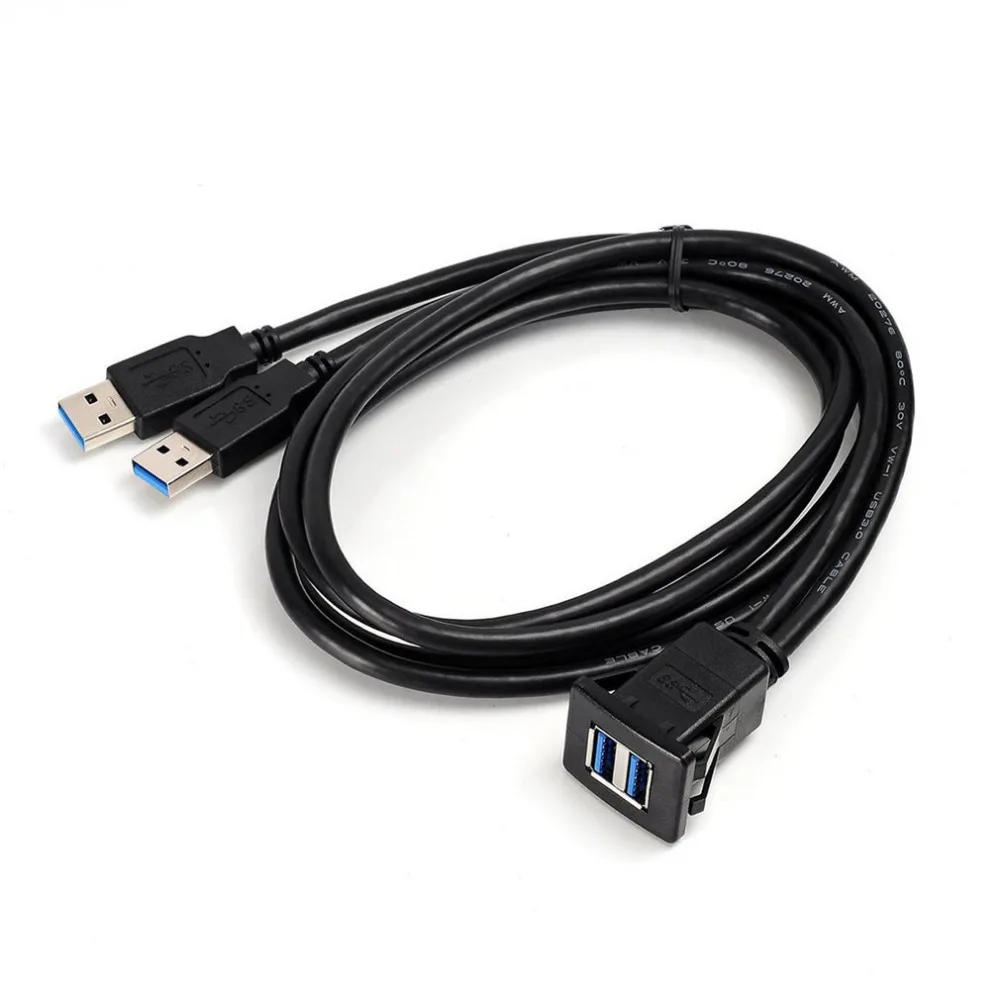 1 м/2 м Разъем Кабель USB 3 0 Авто Флеш крепление штыревой к женскому удлинитель