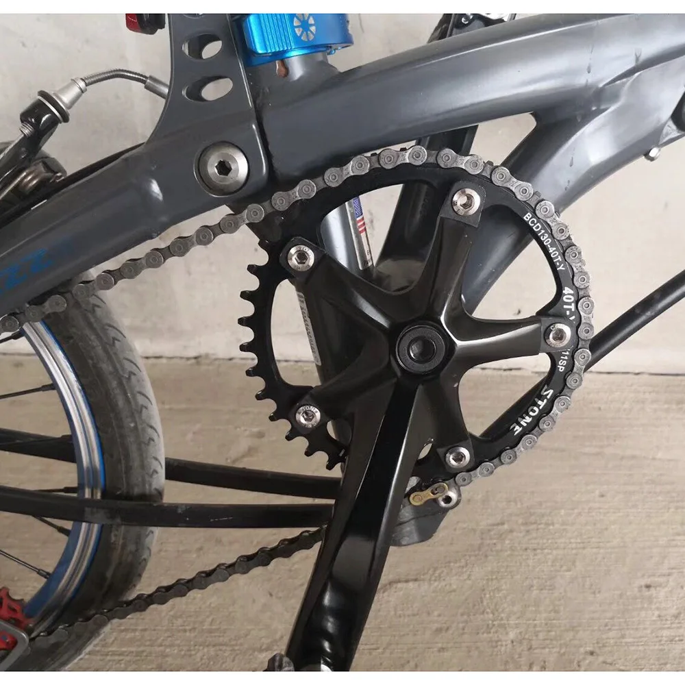 Камень MTB велосипед одна цепь BCD 110 мм 34T 36T 38T 40T 42T 48T 58T 60T круг цепи кольцо 5 рук узкий широкий зубы цепное колесо