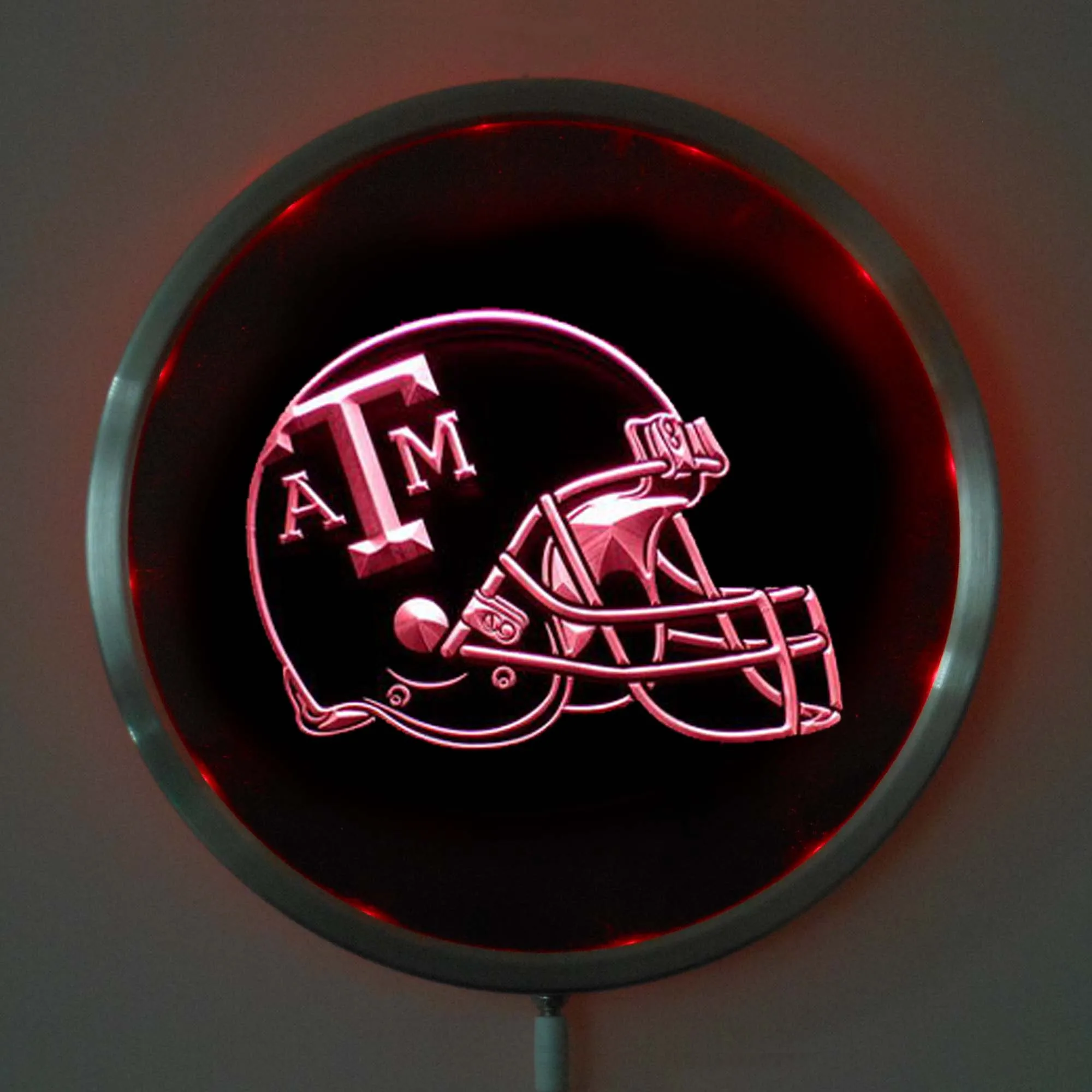 

rs-0109 Texas A&M Aggies LED Neon Round Signs 25cm/ 10 Inch - Bar Sign with RGB Multi-Color Remote Wireless Control Function