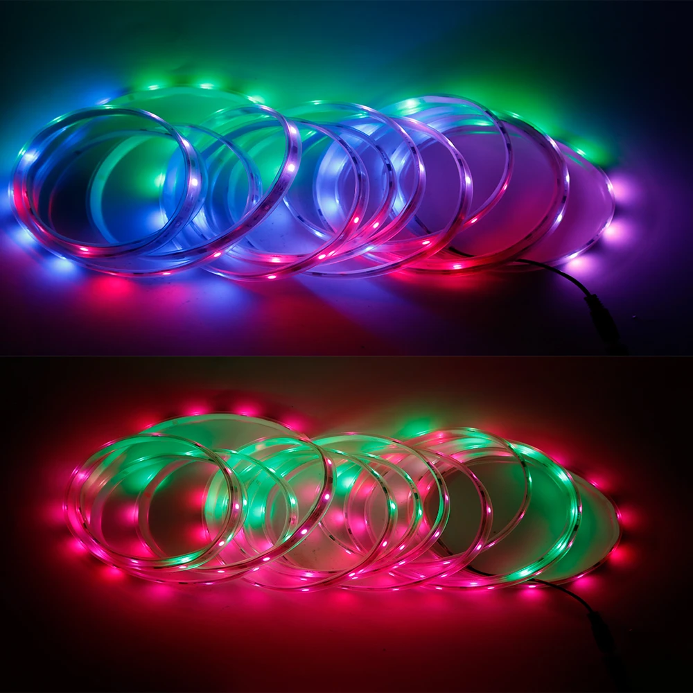 Светодиодная лента ws2811 5050 SMD RGB Адресуемая 30 светодиодов/м светодиодные пиксели 1