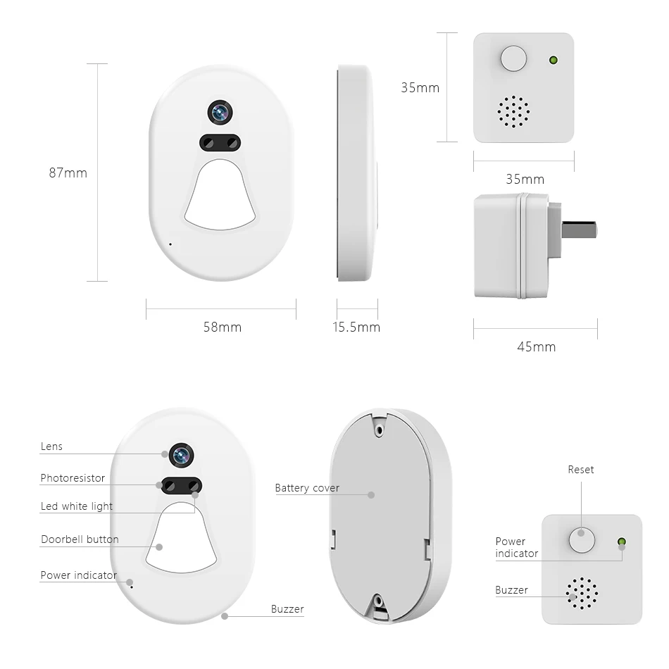 IP Doorbell Camera Wifi Interfone Looline Mini Phone Free Cloud Storage Battery Doorphone Alarm Push Door Viewer Looline