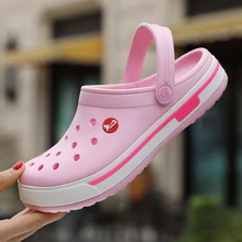 Women Shoes Croc Hole Shoes Men Beach Shoes Light Sandals Home Slippers Flip Flop Outdoor Summer Wading Sneaker Leisure Shoes