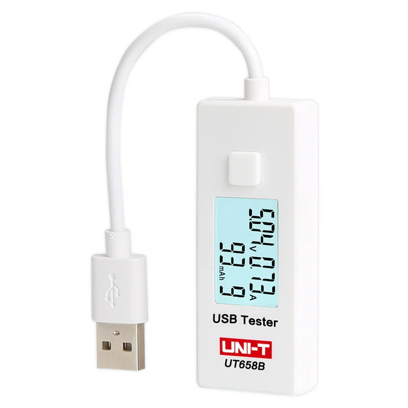 

UNI-T UT658B USB Tester Cell Phone Computer Notebook PC Charging Voltage Current Energy Monitor U Disk Doctor LCD Backlight