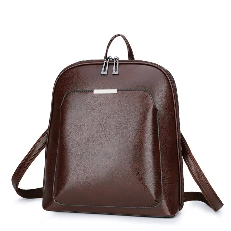 

Vintage Backpack Female Leather Women's backpack Large Capacity School Bag for Girls Leisure Shoulder Bags for Women 2019