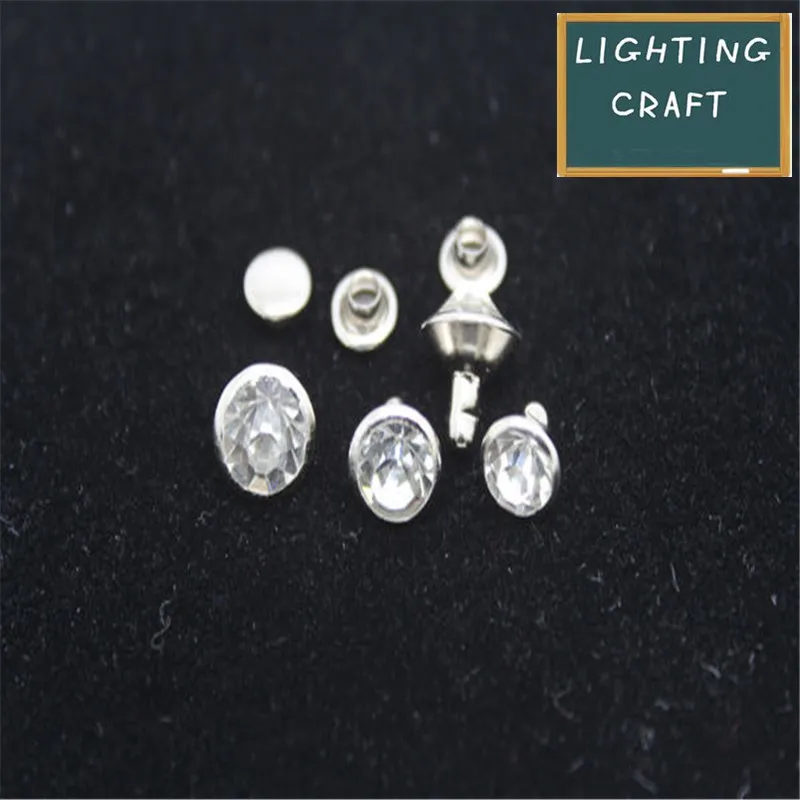 5/6/7/8/9/10mm Alloy Sewing Diamond Rivet Silver Colors For Clothes