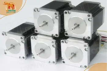 

CNC Wantai 5PCS Nema23 Stepper Motor 57BYGH218 0.9N.m 2A Single Shaft 130oz-in 51mm engrave Milling Medical,Free ship to most CY