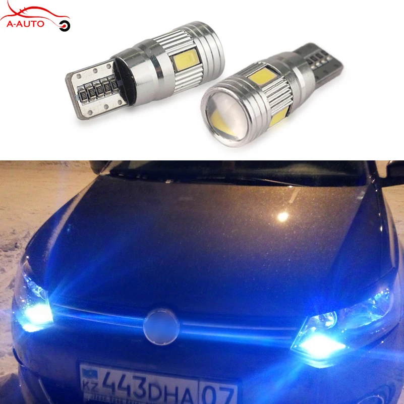 2 x Error Free LED Canbus T10 W5W SMD 5630 Parking Light Bulbs For VW Golf 5 6 Polo Jetta Bora Passat 3C CC B7 Tiguan BMW AUDI источник света для авто eco fri led 2 x canbus t10 w5w samsung 5630 smd vw golf 5 6 jetta 3c passat cc b7 tiguan bmw benz audi