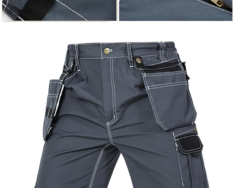 Новинка, высококачественные мужские летние рабочие короткие рабочие брюки с несколькими карманами, короткие рабочие брюки