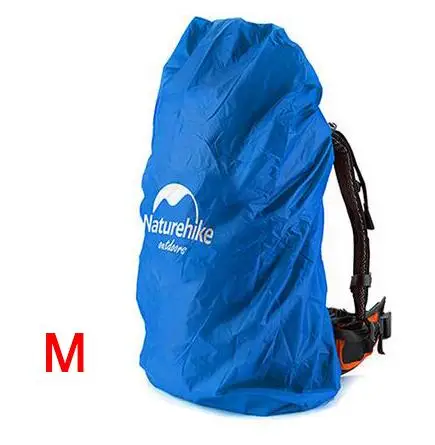 NatureHike чехол для сумки 20~ 30L водонепроницаемый дождевик для рюкзака кемпинга пешего туризма Велоспорт школьный рюкзак багажные сумки пылезащитные чехлы - Цвет: Blue M 30-50L