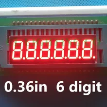 10 шт. 0,36 Дюймов Шесть полусегментов цифровой 6 бит трубка красная цифровая трубка общий катод 0,3" 0.36in светодиодный дисплей
