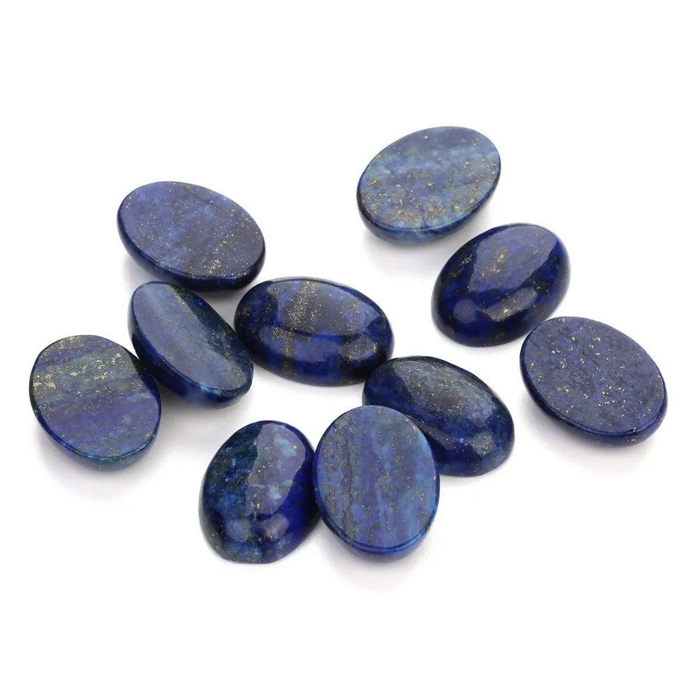 

10pcs Oval Lapis Lazuli Decoration Flatback Cabochon Scrapbooking Charms For Jewelry Making Findings Accessories Diy