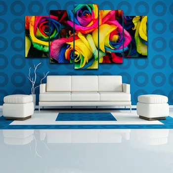 

5 pcs rose flowers 3d diamond painting square diy diamond drill 5d diamond embroidery cross-stitch home decoration free shipping