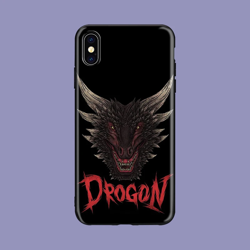 Черный мягкий чехол для телефона DRACARYS Game Thrones daeneris Dragon для iPhone 8 7 6 6S Plus X XS MAX 5 5S SE XR Jon Snow - Цвет: 630