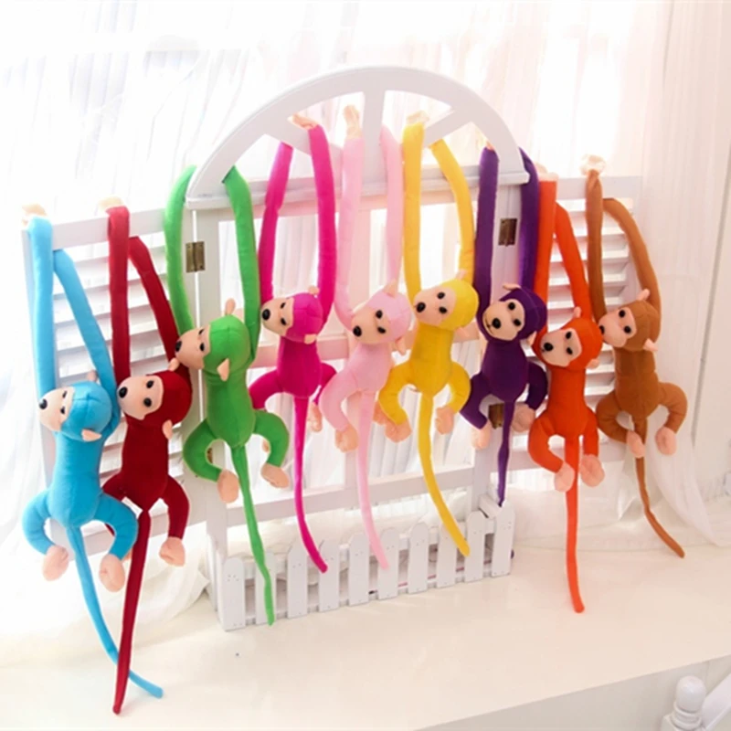 

60CM Random Hanging Long Arm Monkey from arm to tail Plush Baby Toys colorful Doll Kids Birthday Christmas Gift