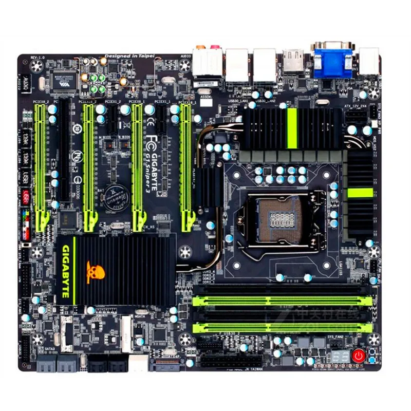 Для Gigabyte GA-G1.Sniper 3 использоваться для настольных ПК G1.Sniper 3 Z77 LGA 1155 i3 i5 i7 DDR3 32G SATA3 блок питания ATX