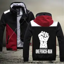 Аниме One Punch Man Повседневное толстовка с капюшоном Топы корректирующие куртка карнавальный костюм с капюшоном