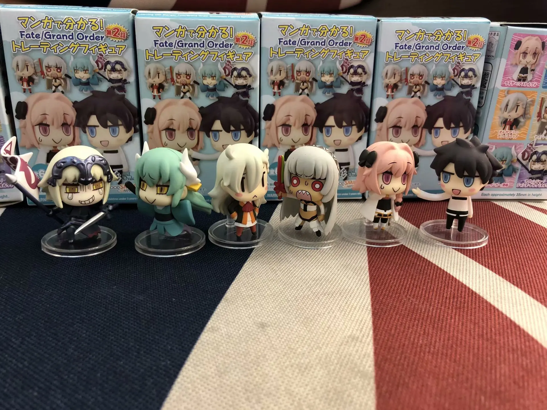 6pcs/lot Mini Fate/Grand Order GSC Q Figure Toy Kids Gift FGO Manga PVC Saber Action Figurine T30