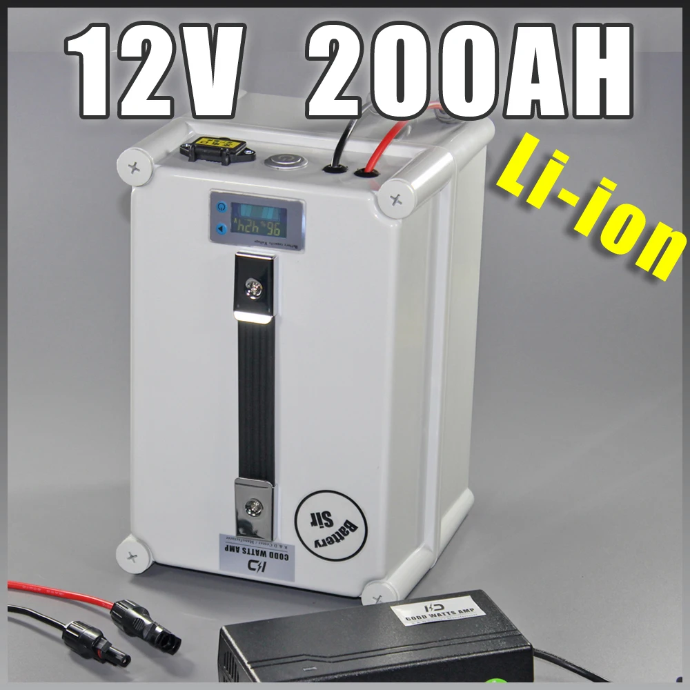 Clearance 12V 200AH Solar LED storag lithium ion Battery 12.6V Protable battery waterproof plug 0 Clearance 12V 200AH Solar LED storag lithium ion Battery 12.6V Protable battery waterproof plug 0