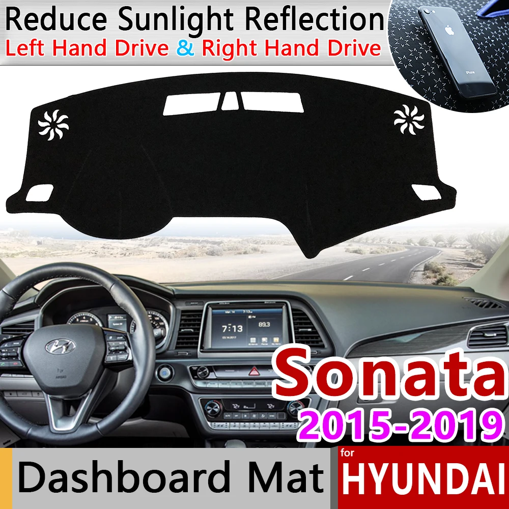 Для hyundai Sonata 2015 2016 2017 2018 2019 LF Противоскользящий коврик на приборную панель