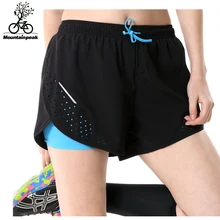 Женские Поддельные шорты для бега, дышащие быстросохнущие спортивные шорты, двухслойные шорты для фитнеса, тренажерного зала, популярные шорты, размер s-xl MP012