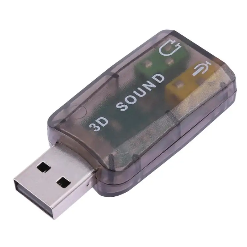 Многоканальный USB 2,0 звуковая карта виртуальная 5,1 канальный 3D аудио адаптер для настольного компьютера ноутбука компьютера пк