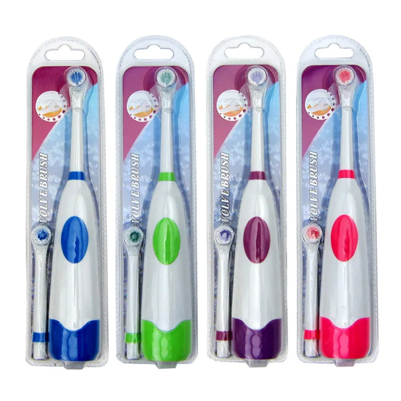 

Adult Rotating Anti Slip Waterproof Electric Toothbrush with 2 Brush Heads Automatic Tooth Brush Oral Hygiene Dental Care