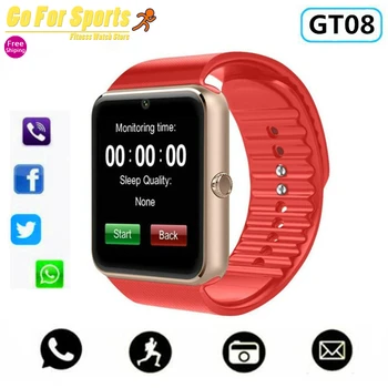 

GT08 Smart Watch For Apple Watch Men Women Android Wristwatch Smart Electronics Smartwatch With Camera SIM TF Card PK Y1 X6 A1