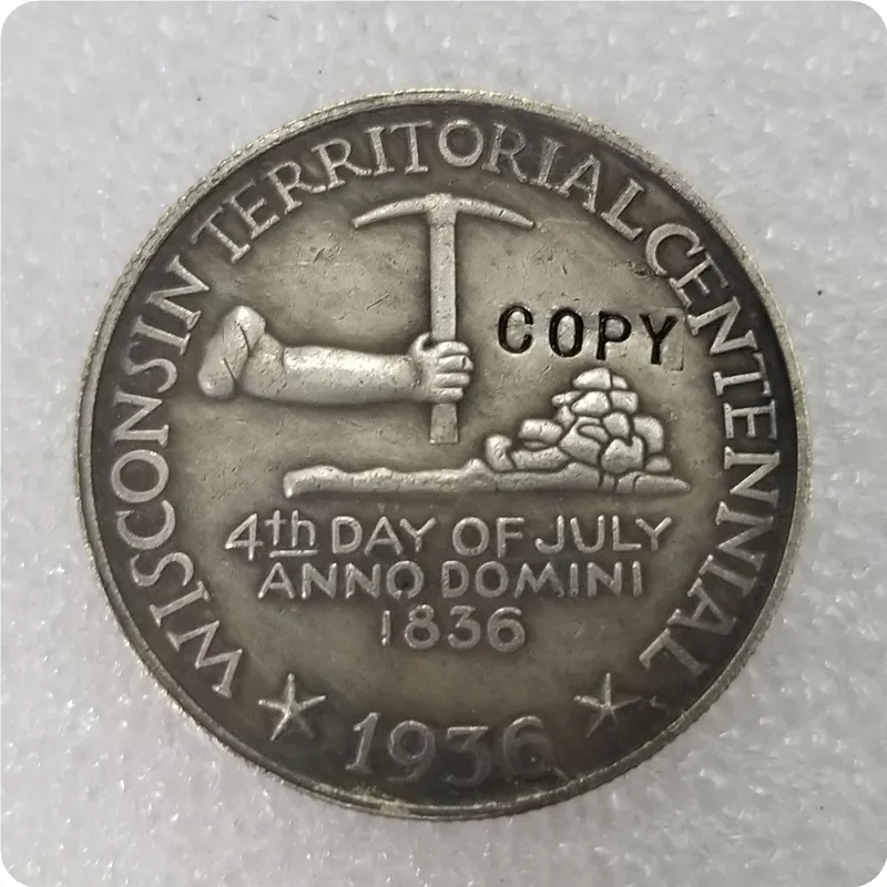 1936 Висконсин памятные серебряные половина копия доллара памятные монеты-копия монет медаль коллекционные монеты