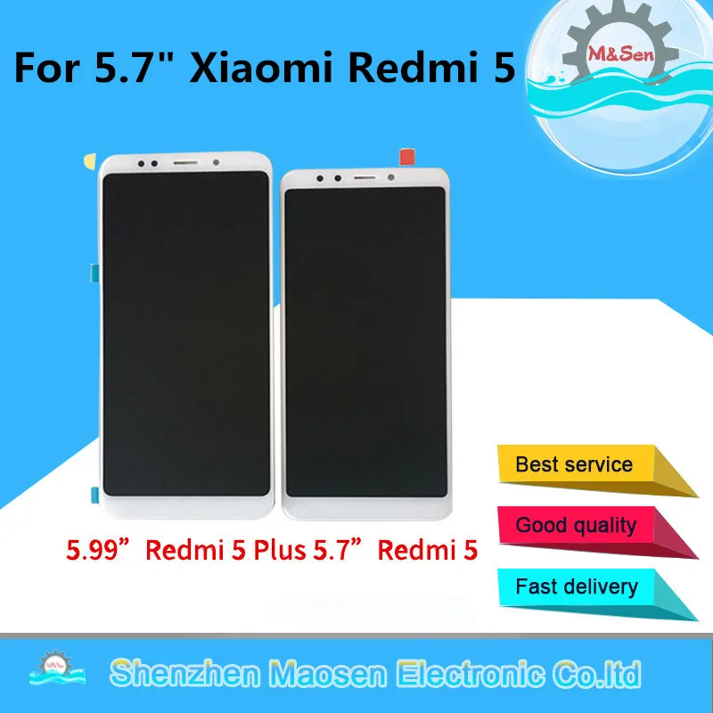 

Original M&Sen For 5.7" Xiaomi Redmi 5 LCD Screen Display+Touch Screen Panel Digitizer For Redmi 5 Display Support 10 Touch