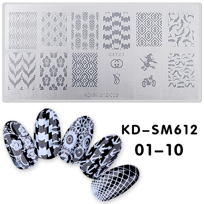 

DIY news nail art stamping plates Nail Polish Print 16*10.2cm plastic Nail Template Manicure Stencil Tools 10 Styles For Choose