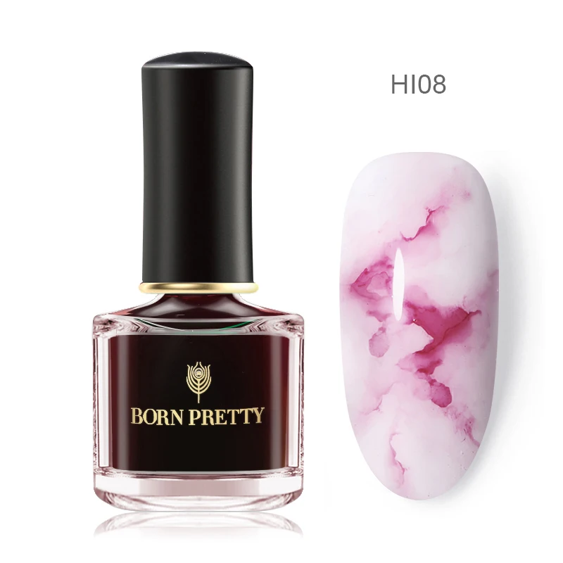 BP-HL08 BORN PRETTY 6 мл акварельные чернила лак для ногтей гель эффект дыма мрамор дизайн ногтей градиент Маникюр для женщин DIY Красота Инструменты - Цвет: BP-HL08