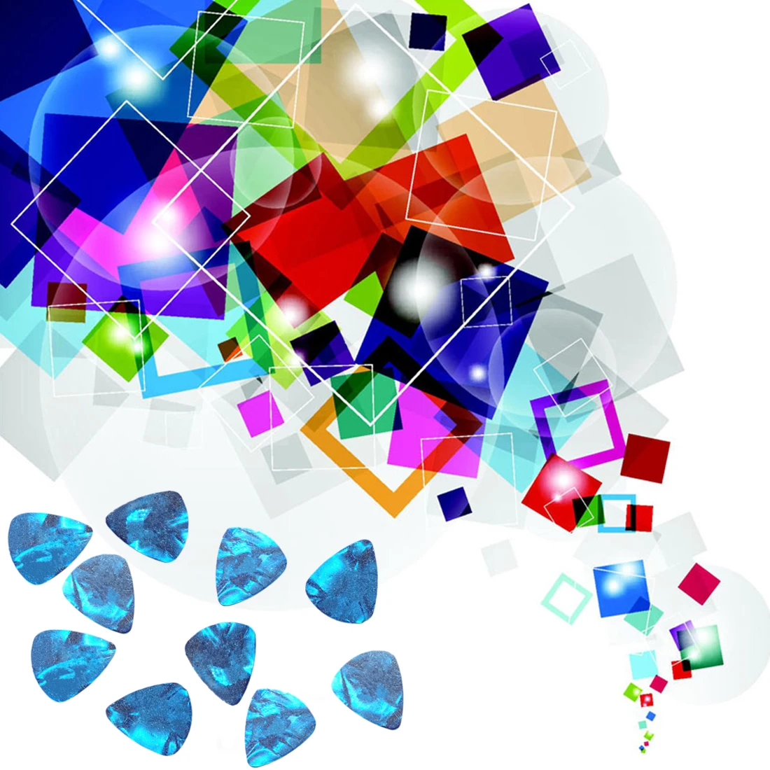 

Pro 10Pcs Blue Thin 1 mm Assorted Acoustic Electric Guitar Picks Plectrum high quality Musical Instruments Parts Accessories