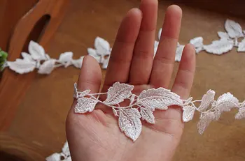 

wedding decoration lace trim with leaves DG114B 10yards
