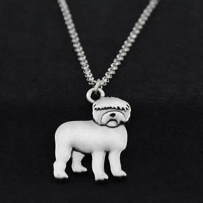 Vintage Silver Color Stainless Steel Long Chains Old English sheepdog