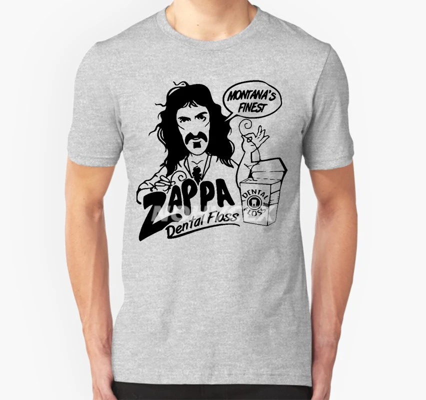 

Montana Dental Floss Frank Zappa Men T Shirt Short Sleeve Cotton Clothing