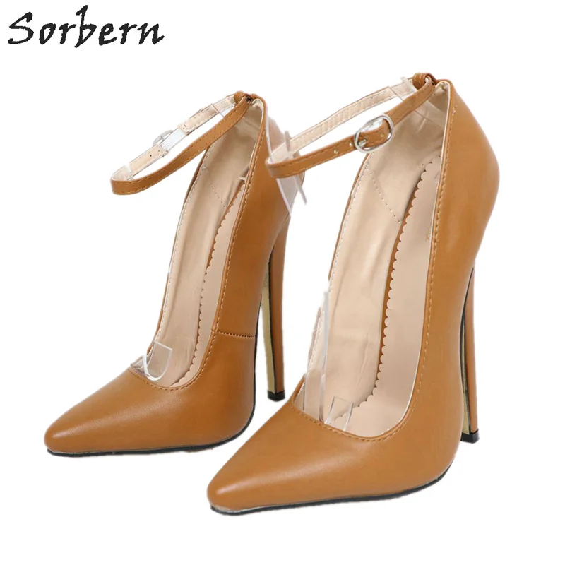 Sorbern-Brown-Fetish-Women-Pump-High-Heels-Shoes-Ladies-Plus-Size-15 ...