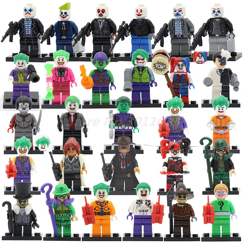 POGO Joker Figure Series Batman Suicide Squad Movie Harley Quinn Villain Building Blocks Set Bricks Classic