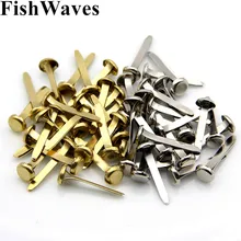 50 pçs 8x25mm ouro metal redondo tranças scrapbooking embelezamento prendedor brad studs spikes diy artesanato para decoração de papel casa