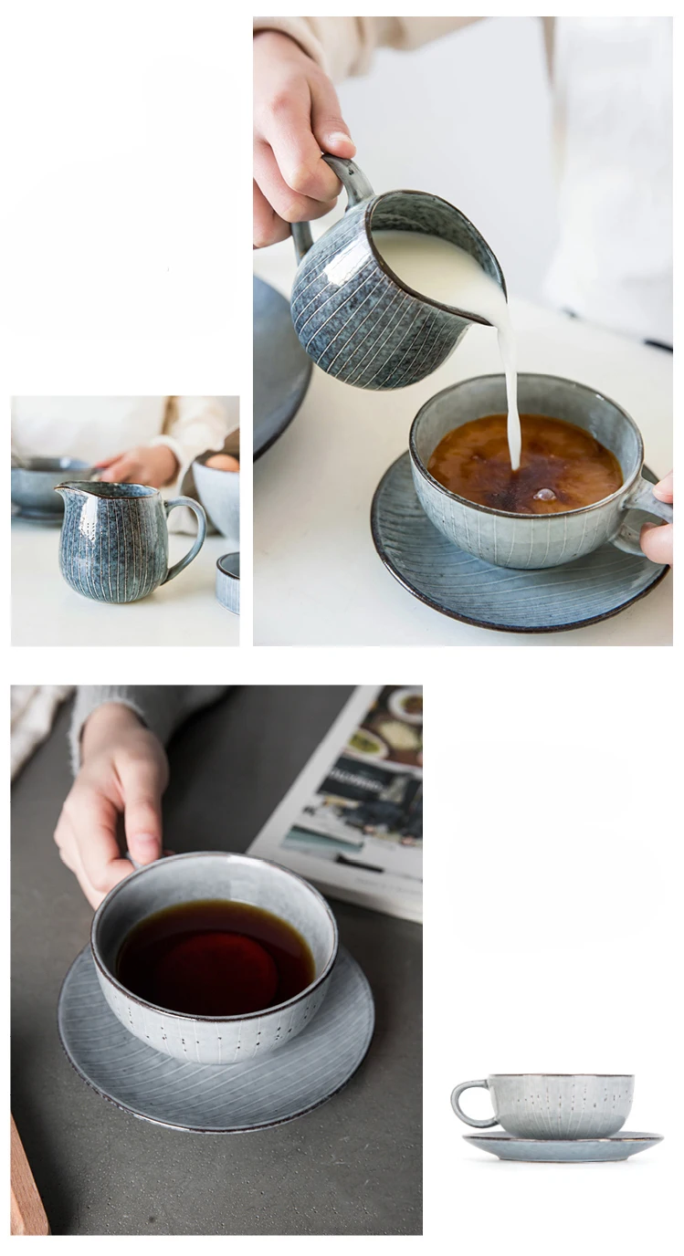 kingpode estilo japonês retrô cerâmica pormentado vestido de macarrão grande taças sem colher