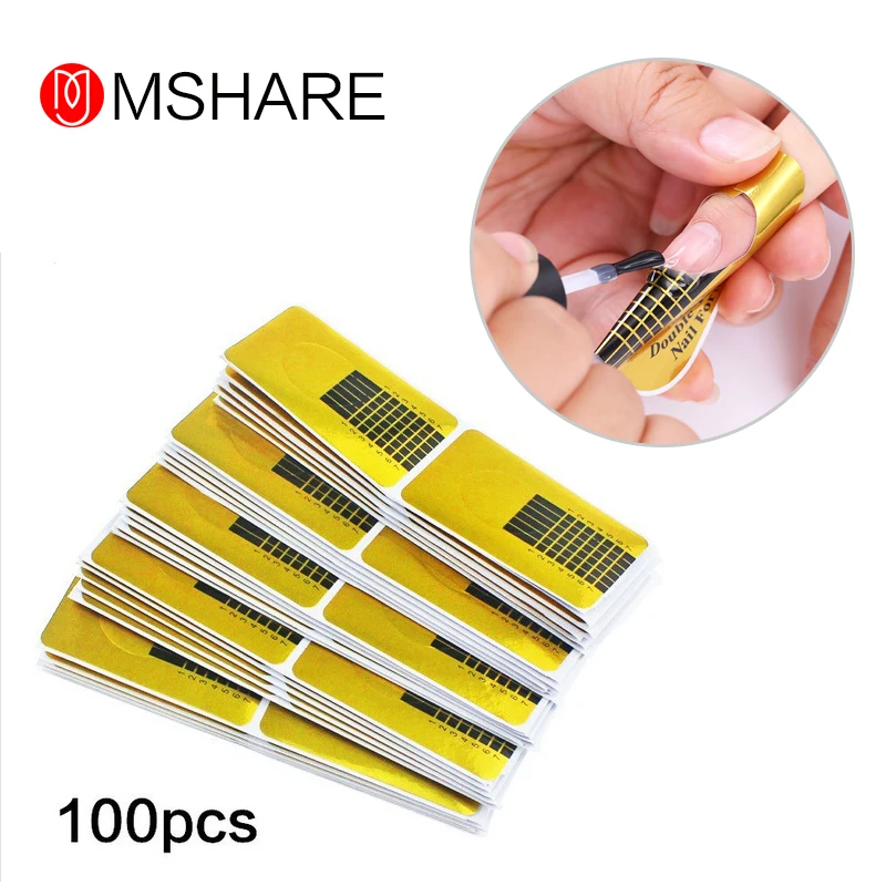 

Nail Extensions Nail Form Builder Tips 100pcs Nail Art French Acrylic UV Gel Tips Extension Builder Form Manicure Tools MSHARE