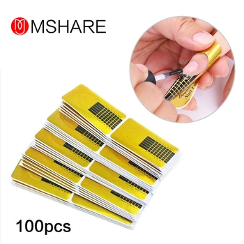 

Nail Extensions Nail Form Builder Tips 100pcs Nail Art French Acrylic UV Gel Tips Extension Builder Form Manicure Tools MSHARE
